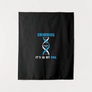 Zwemmen in mijn DNA Funny SwimerSwim Cool Love Wandkleed