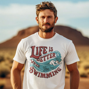Zwemmen is beter als je zwemt t-shirt