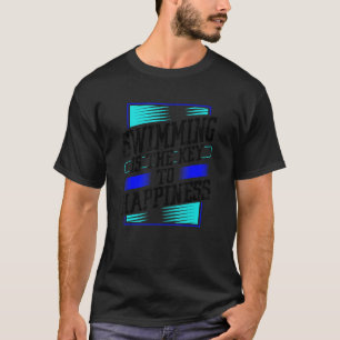 Zwemmen is de sleutel tot geluk het Zwemteam zwemm T-shirt