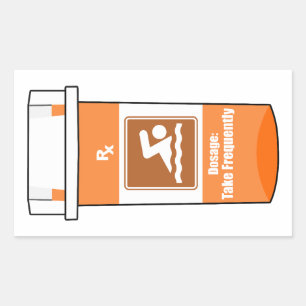 Zwemmen Is Mijn Drug Rechthoekige Sticker