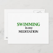 Zwemmen is mijn Meditatie Briefkaart (Voorkant / Achterkant)