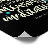 Zwemmen is simpelweg een bewegende bemiddeling poster (Hoek)