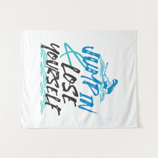 Zwemmen Jumping en Fun Quotes Design Wandkleed (Voorkant (horizontaal))
