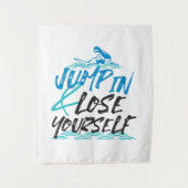 Zwemmen Jumping en Fun Quotes Design Wandkleed (Voorkant)