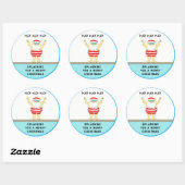 Zwemmen Kerstvakantie Klassieker Ronde Sticker (Vel)