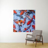 Zwemmen Koi Wall Art Tapestry Wandkleed (In situ)