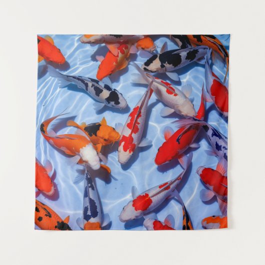Zwemmen Koi Wall Art Tapestry Wandkleed (Voorkant)