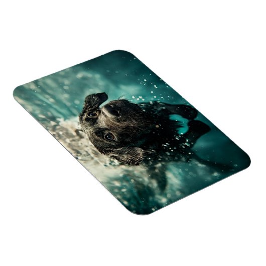 Zwemmen Labrador Puppy Onderwater Ontwerp Magneet (Rechterzijde)