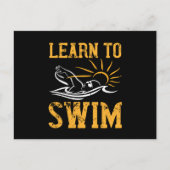 Zwemmen - Leer zwemmen Briefkaart (Voorkant)