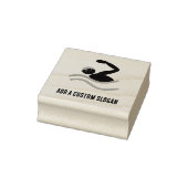 Zwemmen Logo - Aangepaste tekst voor watersport & Rubberstempel (Stempel)