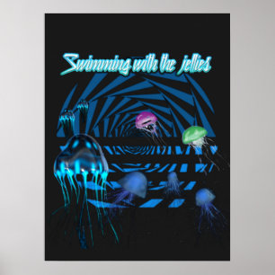 Zwemmen met de gelei poster