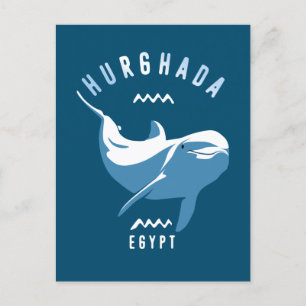 Zwemmen met Dolphins Hurghada Egypt T-Shirt Briefkaart