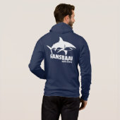 Zwemmen met grote witte haaien - Gansbaai Diving Hoodie (Achterkant volledig)