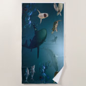  zwemmen met haaien strandlaken (Voorkant)