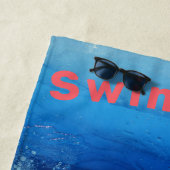 Zwemmen onder water Sparkly Swimmer Beach Towel Strandlaken (In situ)