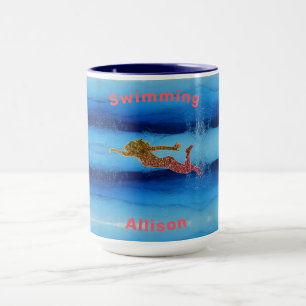 Zwemmen onder water Zwemmen Mok