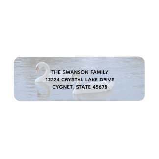 Zwemmen op het etiket van het het Adres van de Ter