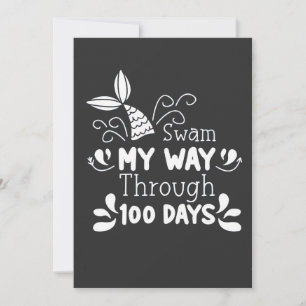 Zwemmen op mijn weg door 100 dagen school kaart