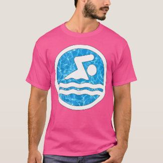 zwemmen op poolzwemmen en duiken t-shirt