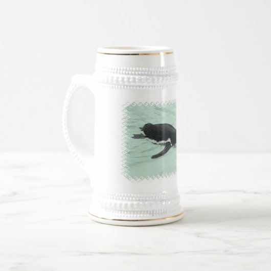 Zwemmen Penguin Beer Stein Bierpul (Voorkant links)