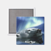 Zwemmen Polar Beer Arctic Wildlife Art Magnet Magneet (Voorkant / Achterkant)