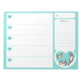 Zwemmen River Otter School Lunch Planner Notitiebl Notitieblok