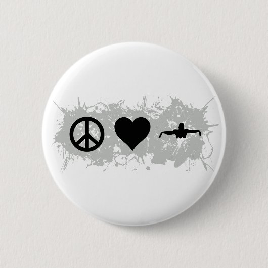Zwemmen Ronde Button 5,7 Cm (Voorkant)