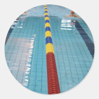 zwemmen ronde sticker