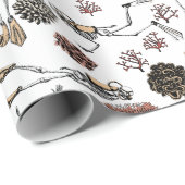 Zwemmen Scuba Diver Skeletten en Koraal Cadeaupapier (Rol Hoek)