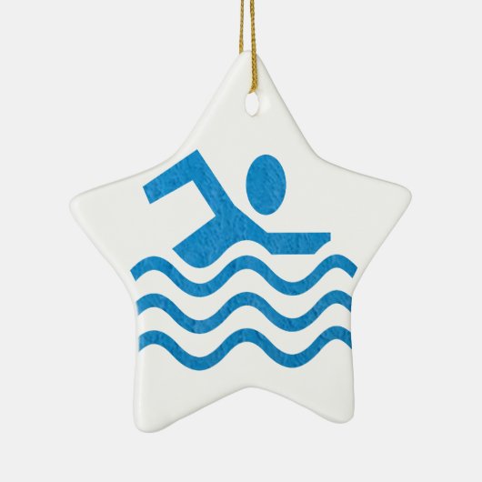 Zwemmen Swim Swimmer 101 Keramisch Ornament (Rechts)