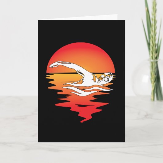 Zwemmen van de Freestyle voor zwemmen Kaart (Voorkant)