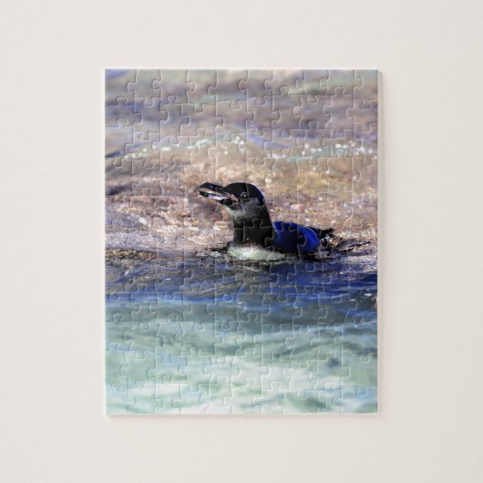 Zwemmen van de pinguïn Galapagos Legpuzzel (Verticaal)