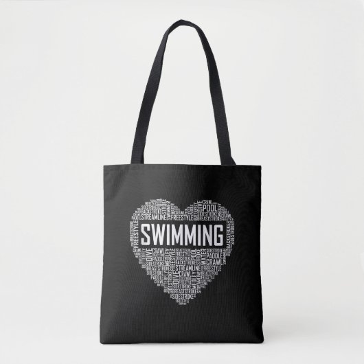 Zwemmen van het hart van de coachwimmer Gift Swim  Draagtas (Voorkant)