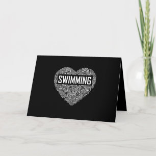 Zwemmen van het hart van de coachwimmer Gift Swim  Kaart