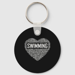 Zwemmen van het hart van de coachwimmer Gift Swim  Sleutelhanger