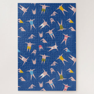 Zwemmen van het Patroon van de Mensen Legpuzzel