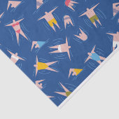 Zwemmen van het Patroon van de Mensen Tissuepapier (Detail)