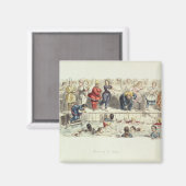 Zwemmen voor dames, 1844 (litho) magneet (Voorkant / Achterkant)