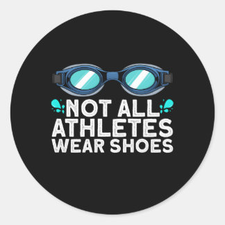 Zwemmen voor zwemmer zweminstructeur bril ronde sticker