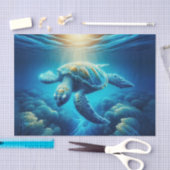 Zwemmen Zee Schildpad Decoupage | Ocean Wildlife A Tissuepapier (Craft)