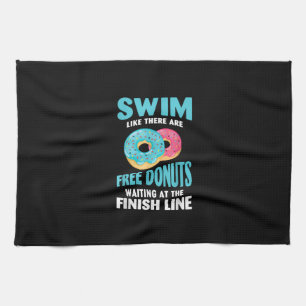 Zwemmen - zwembad zoals Re zijn gratis donuts Theedoek