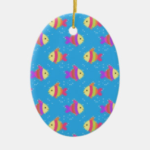 Zwemmend Vis Patroon Keramisch Ornament