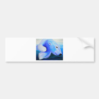Zwemmende ijsbeer bumpersticker
