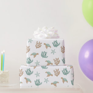 Zwemmende schildpadden cadeaupapier