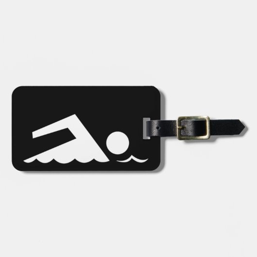 zwemmer bagagelabel (Voorkant horizontaal)