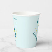 Zwemmer Birthday Party Swimming Name Sports Water Papieren Bekers (Rechts)