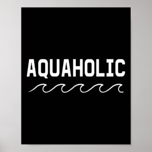 Zwemmer Bootvaren Aquaholic Zwemmen Watersporten L Poster