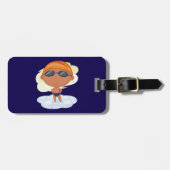 Zwemmer Boy in Goggles en Zwemmen Pet Bagagelabel (Voorkant horizontaal)