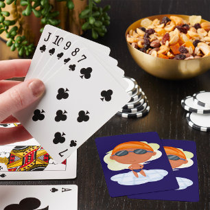 Zwemmer Boy in Goggles en Zwemmen Pet Pokerkaarten
