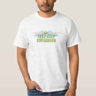 Zwemmer citaten: Blijf zwemmen zwemliefhebber T-shirt